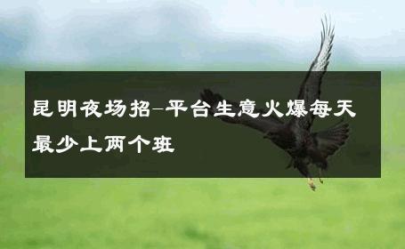 昆明夜场招-平台生意火爆每天最少上两个班 
