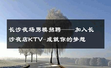 长沙夜场男模招聘——加入长沙夜店KTV-成就你的梦想 