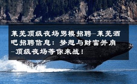 莱芜顶级夜场男模招聘-莱芜酒吧招聘信息：梦想与财富并肩-顶级夜场等你来战！ 
