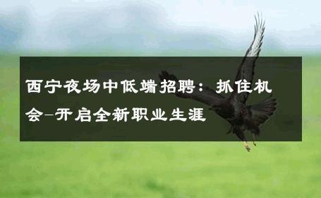 西宁夜场中低端招聘：抓住机会-开启全新职业生涯 