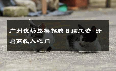 广州夜场男模招聘日结工资-开启高收入之门 