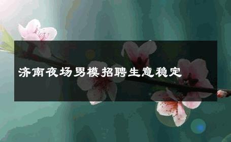 济南夜场男模招聘生意稳定 