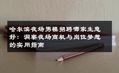 哈尔滨夜场男模招聘哪家生意好：洞察夜场商机与岗位梦想的实用指南 