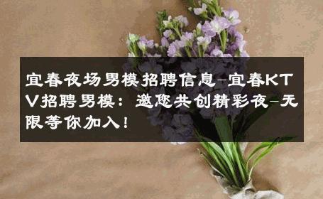 宜春夜场男模招聘信息-宜春KTV招聘男模：邀您共创精彩夜-无限等你加入！ 