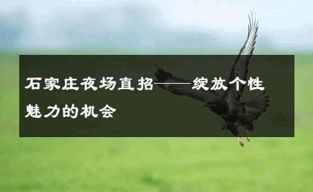 石家庄夜场直招——绽放个性魅力的机会 