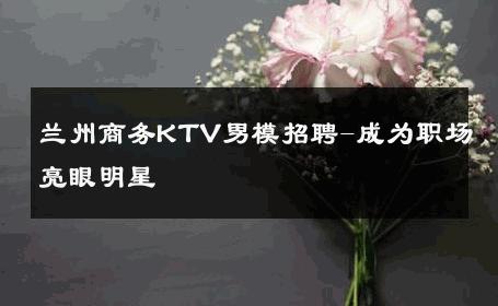 兰州商务KTV男模招聘-成为职场亮眼明星 