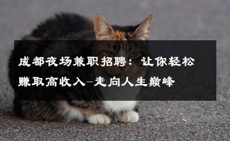 成都夜场兼职招聘：让你轻松赚取高收入-走向人生巅峰 