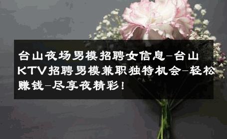 台山夜场男模招聘女信息-台山KTV招聘男模兼职独特机会-轻松赚钱-尽享夜精彩！ 