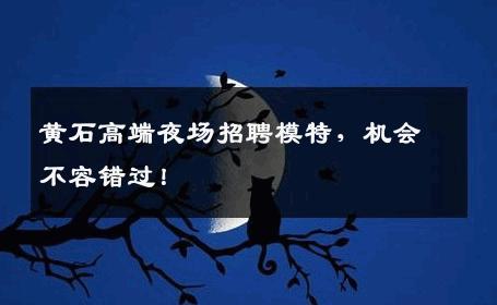 黄石高端夜场招聘模特，机会不容错过！