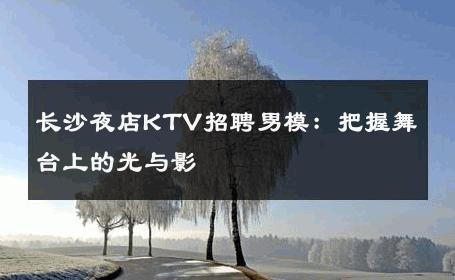 长沙夜店KTV招聘男模：把握舞台上的光与影 