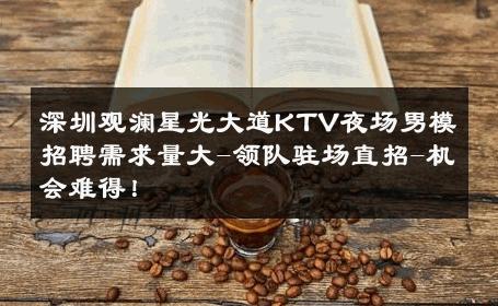 深圳观澜星光大道KTV夜场男模招聘需求量大-领队驻场直招-机会难得！ 