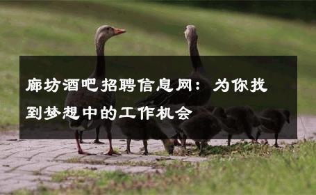 廊坊酒吧招聘信息网：为你找到梦想中的工作机会 