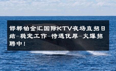 邯郸铂金汇国际KTV夜场直招日结-稳定工作-待遇优厚-火爆招聘中！ 
