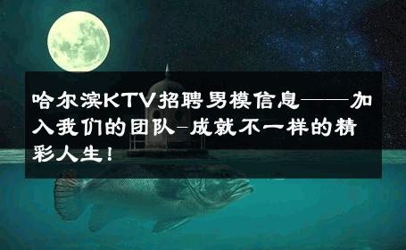 哈尔滨KTV招聘男模信息——加入我们的团队-成就不一样的精彩人生！ 