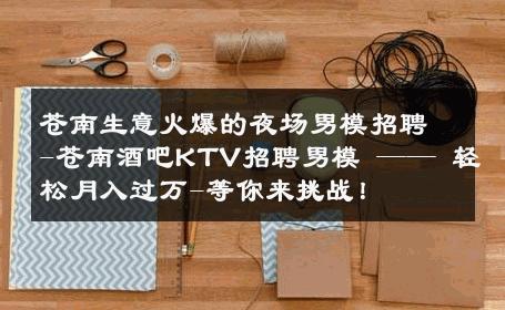苍南生意火爆的夜场男模招聘-苍南酒吧KTV招聘男模 —— 轻松月入过万-等你来挑战！ 