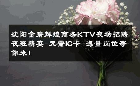 沈阳金碧辉煌商务KTV夜场招聘夜班精英-无需IC卡-海量岗位等你来！ 