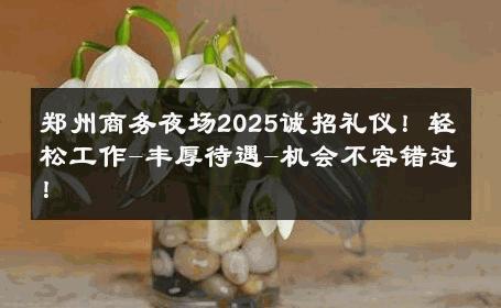 郑州商务夜场2025诚招礼仪！轻松工作-丰厚待遇-机会不容错过！ 