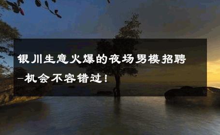 银川生意火爆的夜场男模招聘-机会不容错过！ 