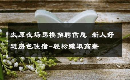 太原夜场男模招聘信息-新人好进房包住宿-轻松赚取高薪 