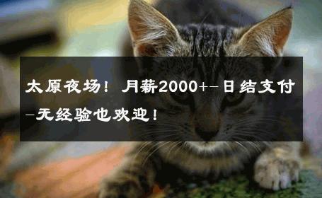 太原夜场！月薪2000+-日结支付-无经验也欢迎！ 