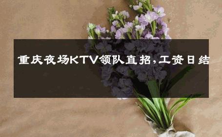 重庆夜场KTV领队直招,工资日结 