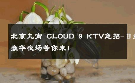 北京九宵 CLOUD 9 KTV急招-日结！豪华夜场等你来！ 