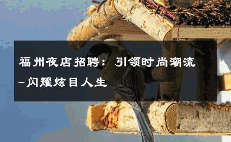 福州夜店招聘：引领时尚潮流-闪耀炫目人生 
