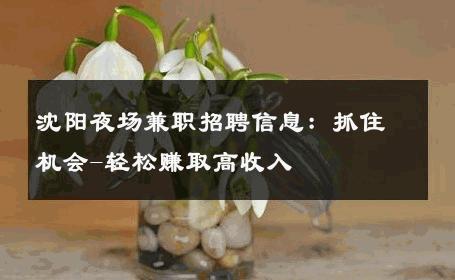 沈阳夜场兼职招聘信息：抓住机会-轻松赚取高收入 