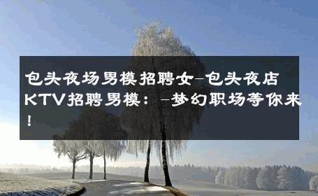 包头夜场男模招聘女-包头夜店KTV招聘男模：-梦幻职场等你来！ 