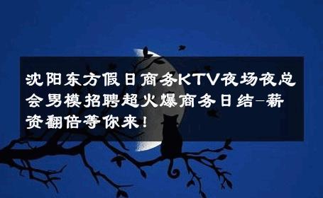 沈阳东方假日商务KTV夜场夜总会男模招聘超火爆商务日结-薪资翻倍等你来！ 