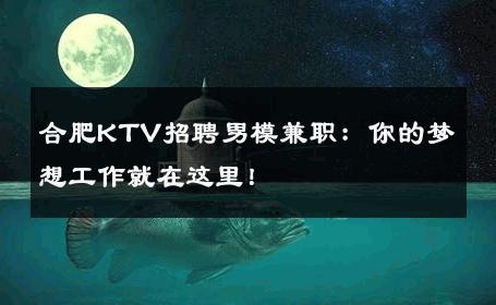 合肥KTV招聘男模兼职：你的梦想工作就在这里！ 