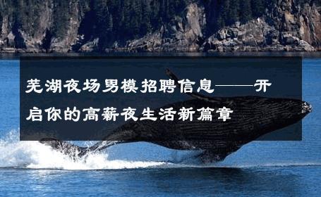 芜湖夜场男模招聘信息——开启你的高薪夜生活新篇章 