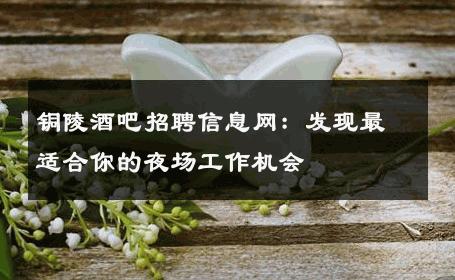 铜陵酒吧招聘信息网：发现最适合你的夜场工作机会