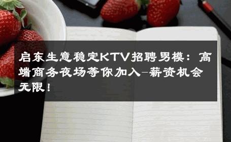 启东生意稳定KTV招聘男模：高端商务夜场等你加入-薪资机会无限！ 