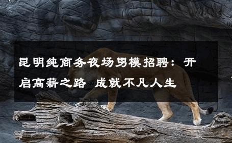 昆明纯商务夜场男模招聘：开启高薪之路-成就不凡人生 