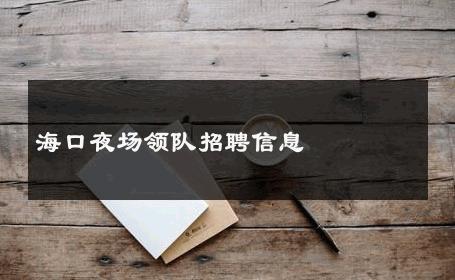 海口夜场领队招聘信息 