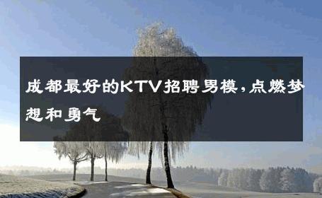 成都最好的KTV招聘男模,点燃梦想和勇气 