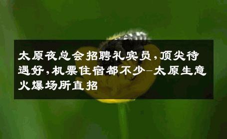 太原夜总会招聘礼宾员,顶尖待遇好,机票住宿都不少-太原生意火爆场所直招