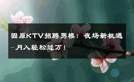 固原KTV招聘男模：夜场新机遇-月入轻松过万！ 