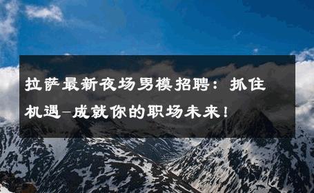拉萨最新夜场男模招聘：抓住机遇-成就你的职场未来！ 