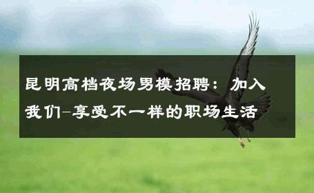 昆明高档夜场男模招聘：加入我们-享受不一样的职场生活 