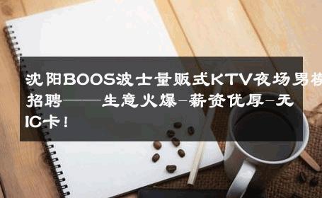 沈阳BOOS波士量贩式KTV夜场男模招聘——生意火爆-薪资优厚-无IC卡！ 