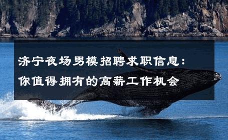 济宁夜场男模招聘求职信息：你值得拥有的高薪工作机会 
