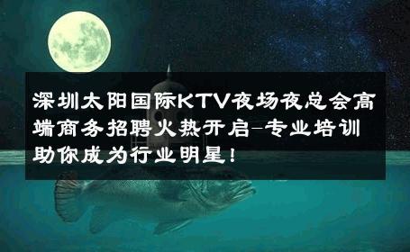 深圳太阳国际KTV夜场夜总会高端商务招聘火热开启-专业培训助你成为行业明星！ 