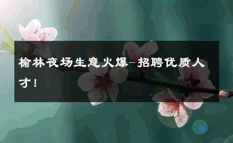 榆林夜场生意火爆-招聘优质人才！ 