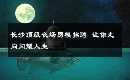 长沙顶级夜场男模招聘-让你走向闪耀人生 