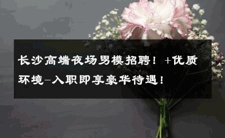 长沙高端夜场男模招聘！+优质环境-入职即享豪华待遇！ 
