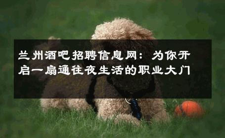 兰州酒吧招聘信息网：为你开启一扇通往夜生活的职业大门 