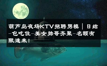 葫芦岛夜场KTV招聘男模｜日结-包吃住-美女帅哥齐聚-名额有限速来！ 