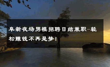 阜新夜场男模招聘日结兼职-轻松赚钱不再是梦！ 
